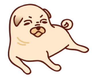 Sundae the Pug | @cutestickers4you
