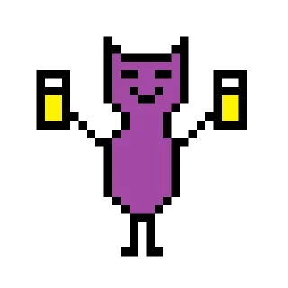 Color pixel cats