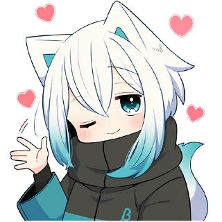Белый котёнок B @Nyasticks